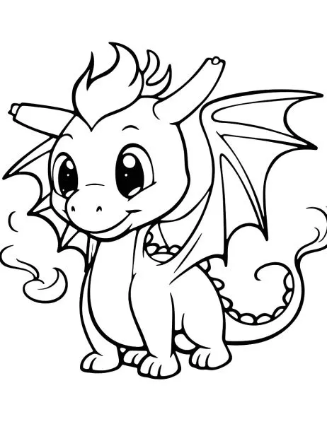 Hình ảnh rồng chibi dễ thương đang ôm một quả bóng