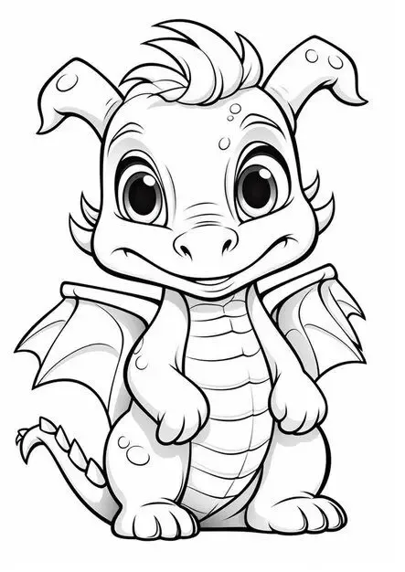 Rồng chibi dễ thương đang cầm một que kẹo mút