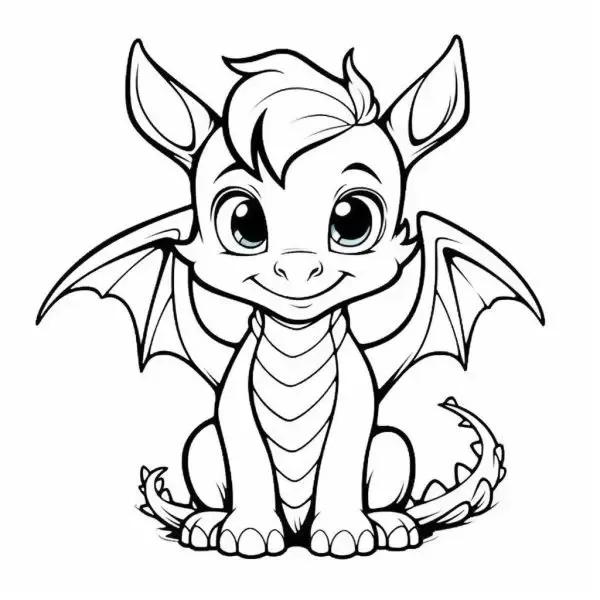 Rồng chibi nhỏ nhắn đang ngồi đọc sách