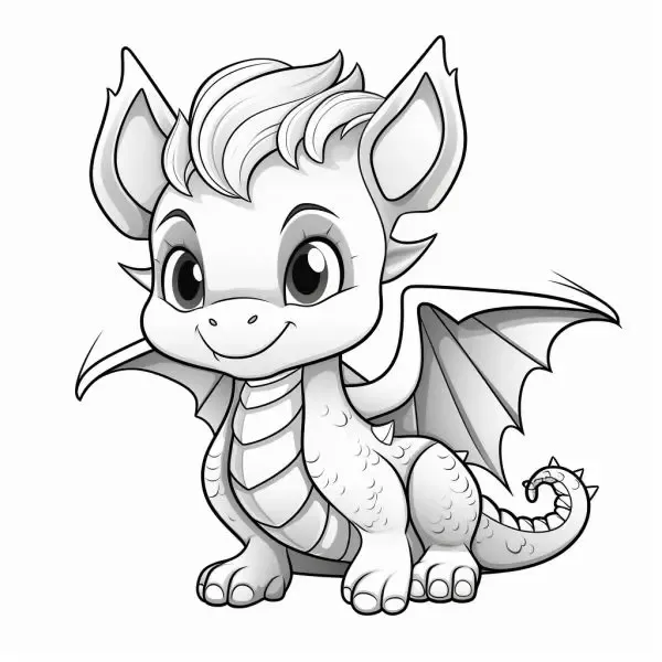 Rồng chibi nhỏ bé đang nằm dài thư giãn