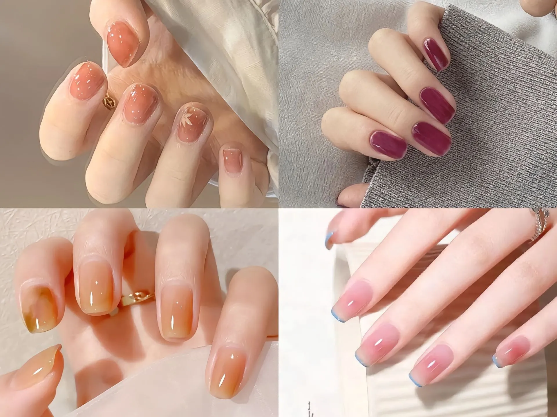 Nail thạch màu cam rực rỡ, tràn đầy năng lượng