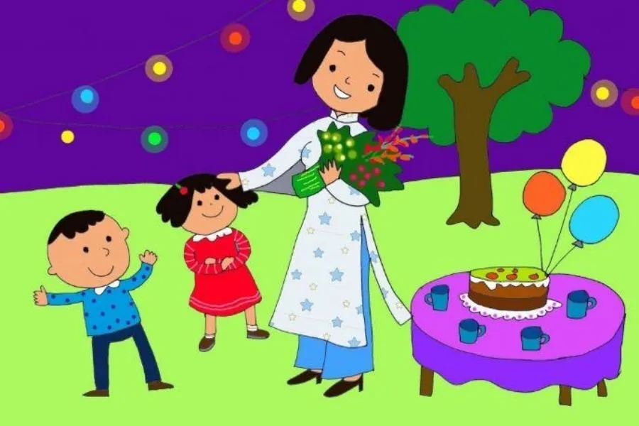 Tranh chủ đề 8/3: Biểu tượng phụ nữ và hoa