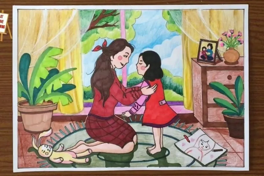 Tranh chủ đề 8/3: Biểu tượng hòa bình và phụ nữ