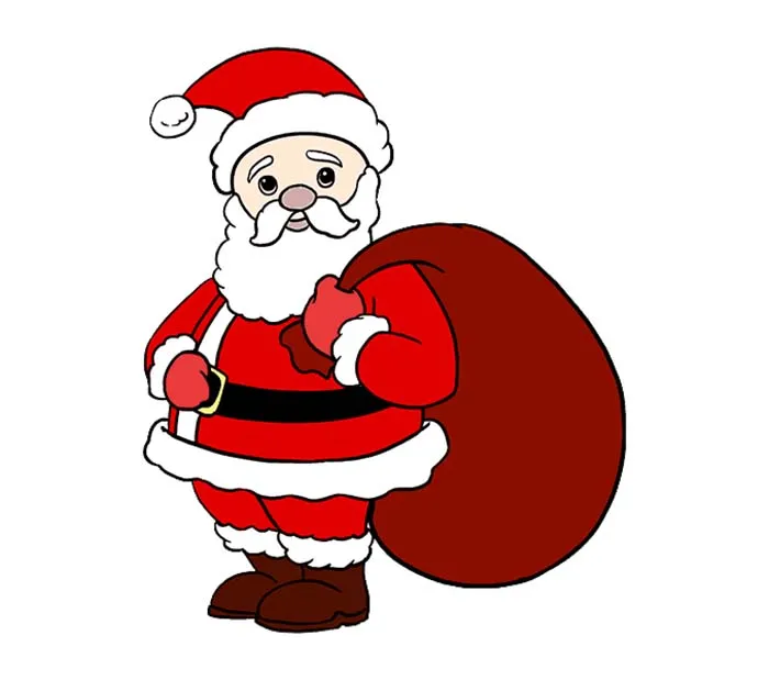 Gợi ý cách tô màu cho bức vẽ ông già Noel