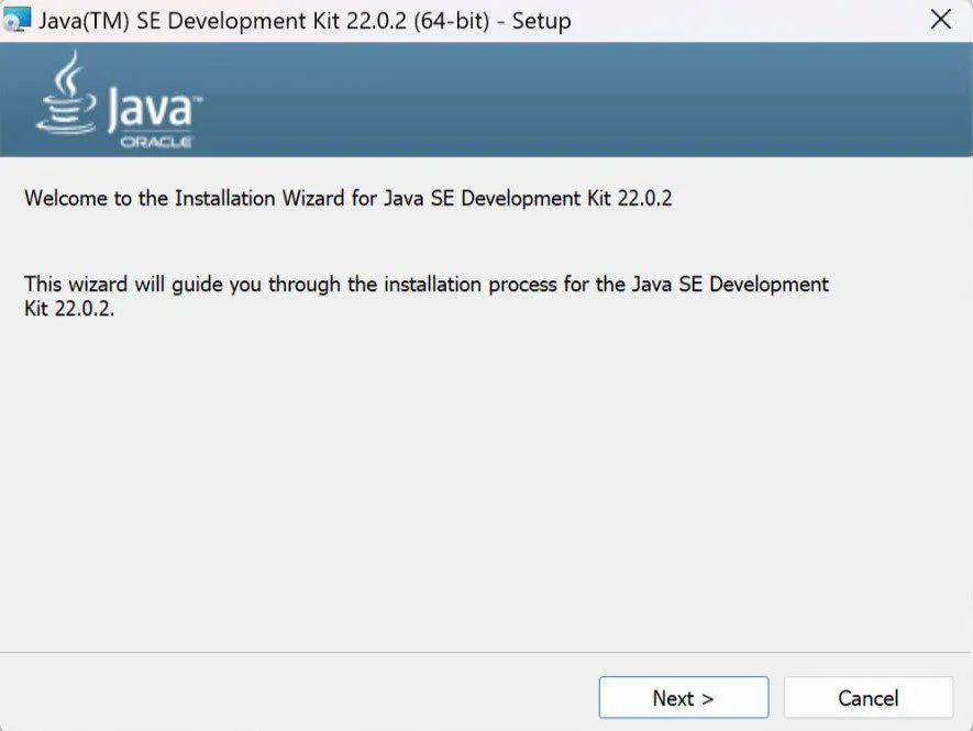 Cài đặt Java Bước 2