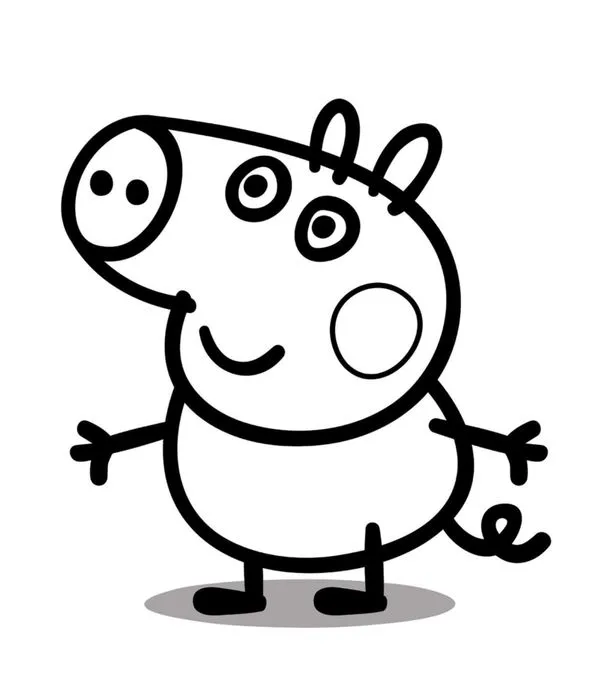 Tranh tô màu chân dung Heo Peppa đáng yêu