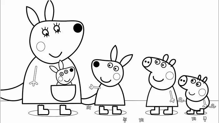 Tranh tô màu Heo Peppa với nét quyến rũ hồn nhiên