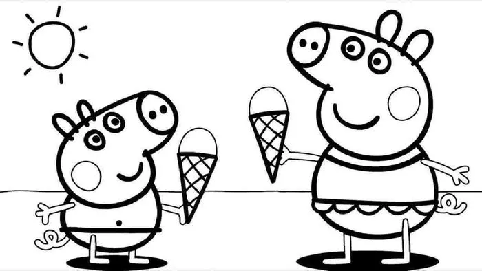 Tranh tô màu Heo Peppa thu hút ánh nhìn