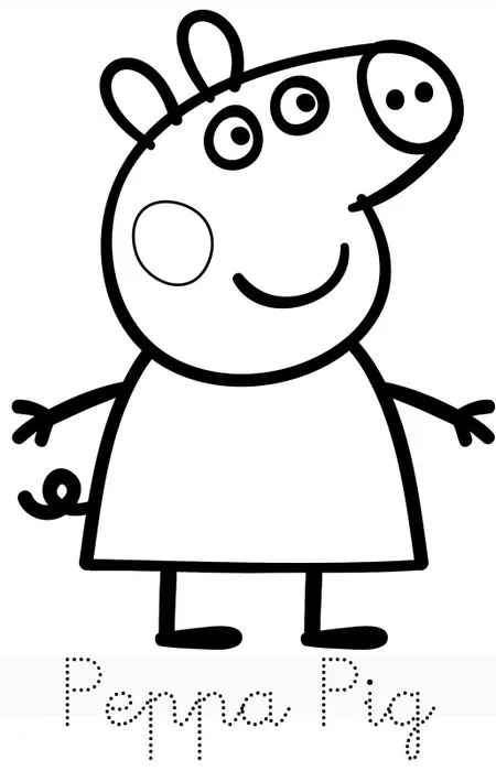 Tranh tô màu Peppa Pig dễ thương