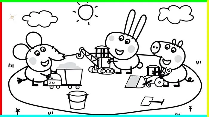 Tranh tô màu cực đẹp của Heo Peppa