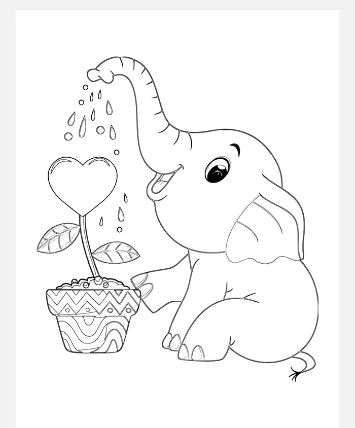 Hình vẽ chú chó đáng yêu cho bé tô màu