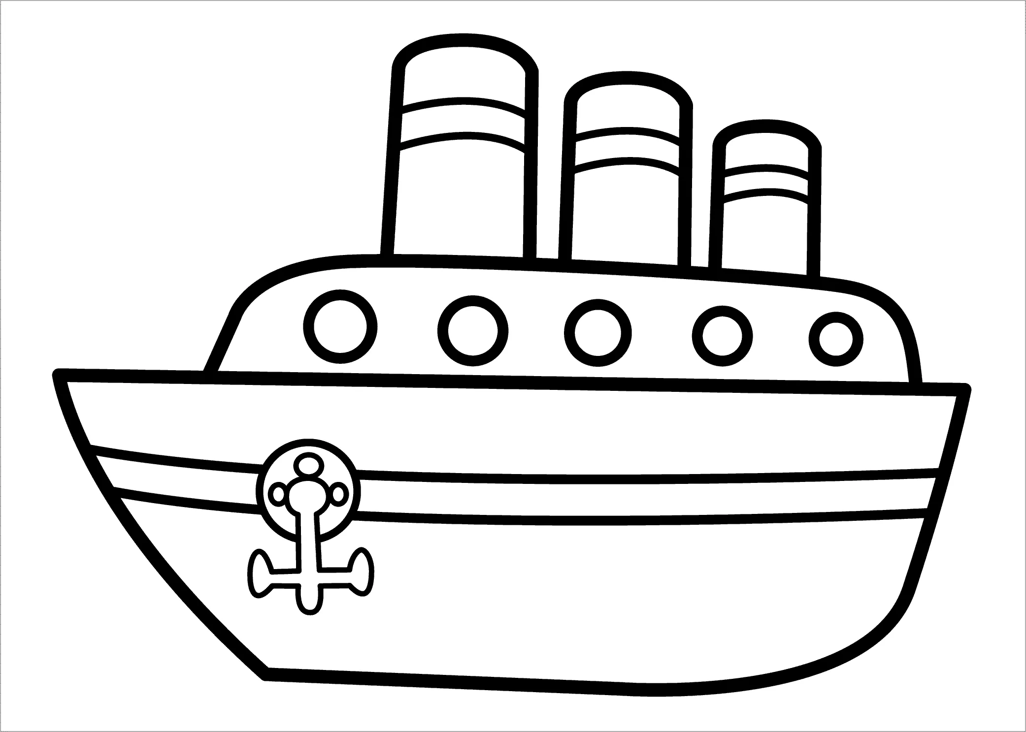 Tranh tô màu tàu thủy