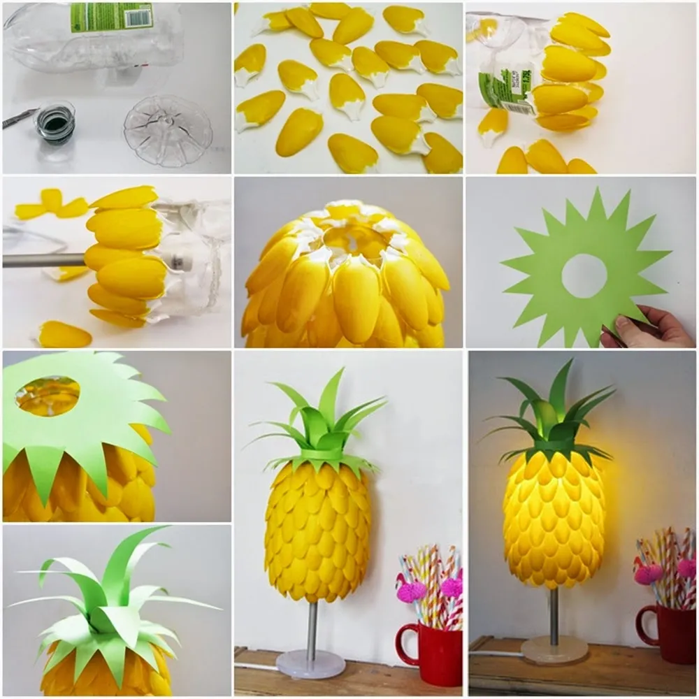Đèn ngủ được làm từ thìa nhựa và chai nhựa rất hữu ích.