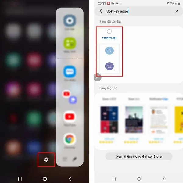 Tải tiện ích Softkey Edge từ Galaxy Store