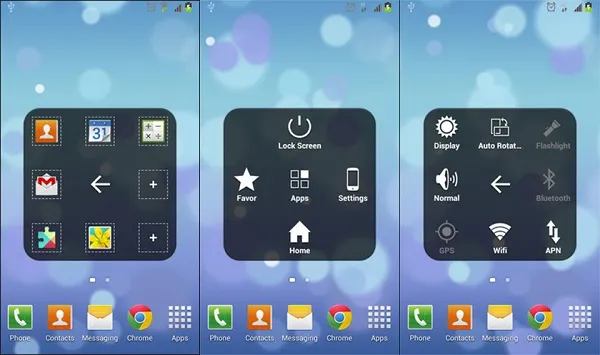 Màn hình chính của ứng dụng Easy Touch