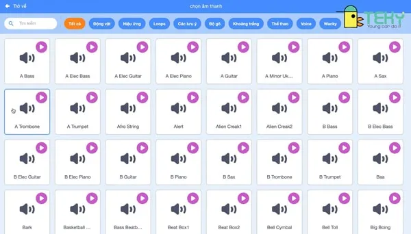 Thêm âm thanh vào dự án lập trình Scratch