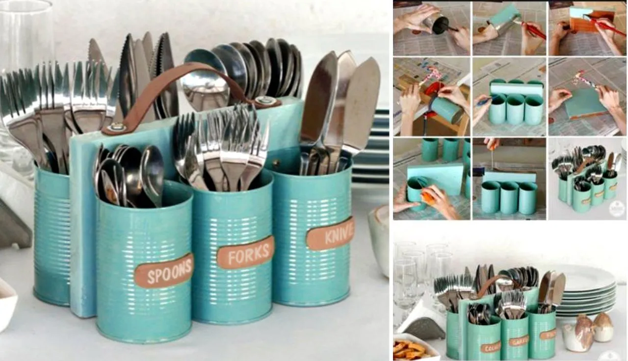 Thực hiện các bước đơn giản để có giá để bộ dụng cụ ăn uống thật xinh đẹp.