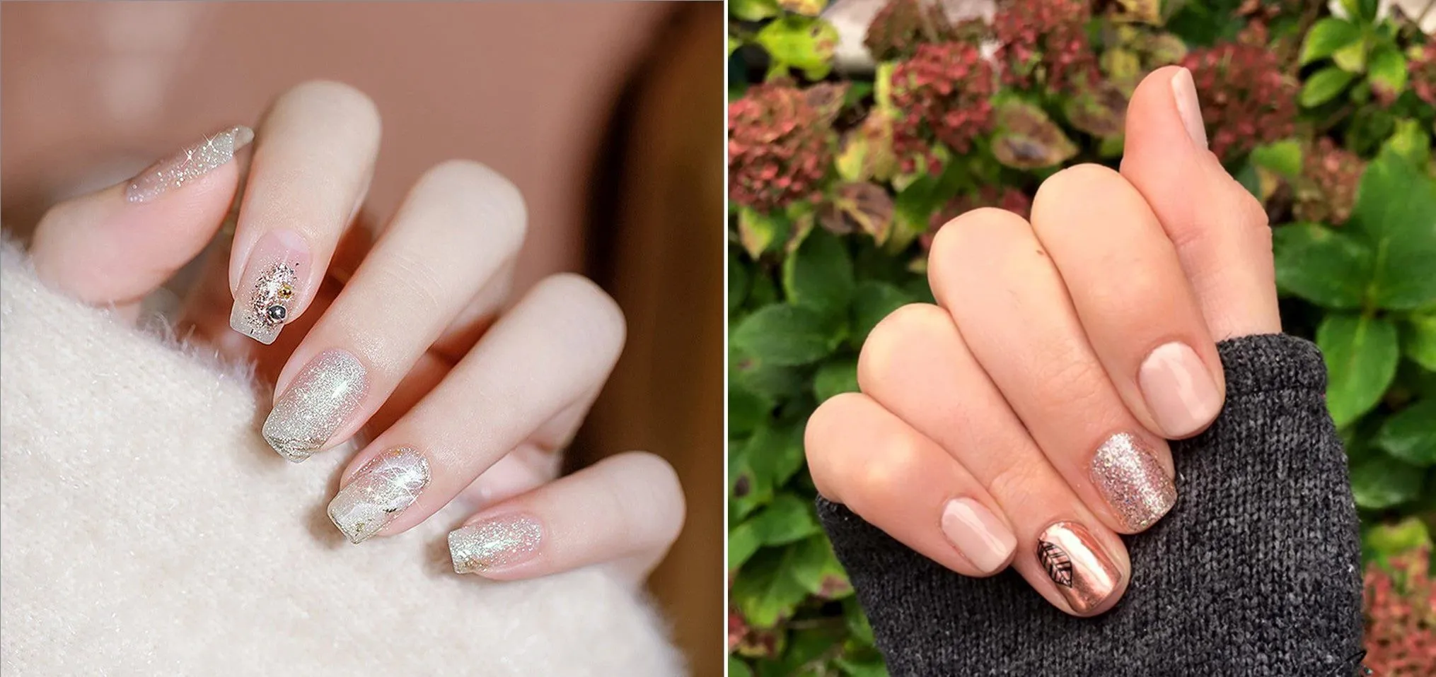 móng tay ánh kim nhũ lấp lánh