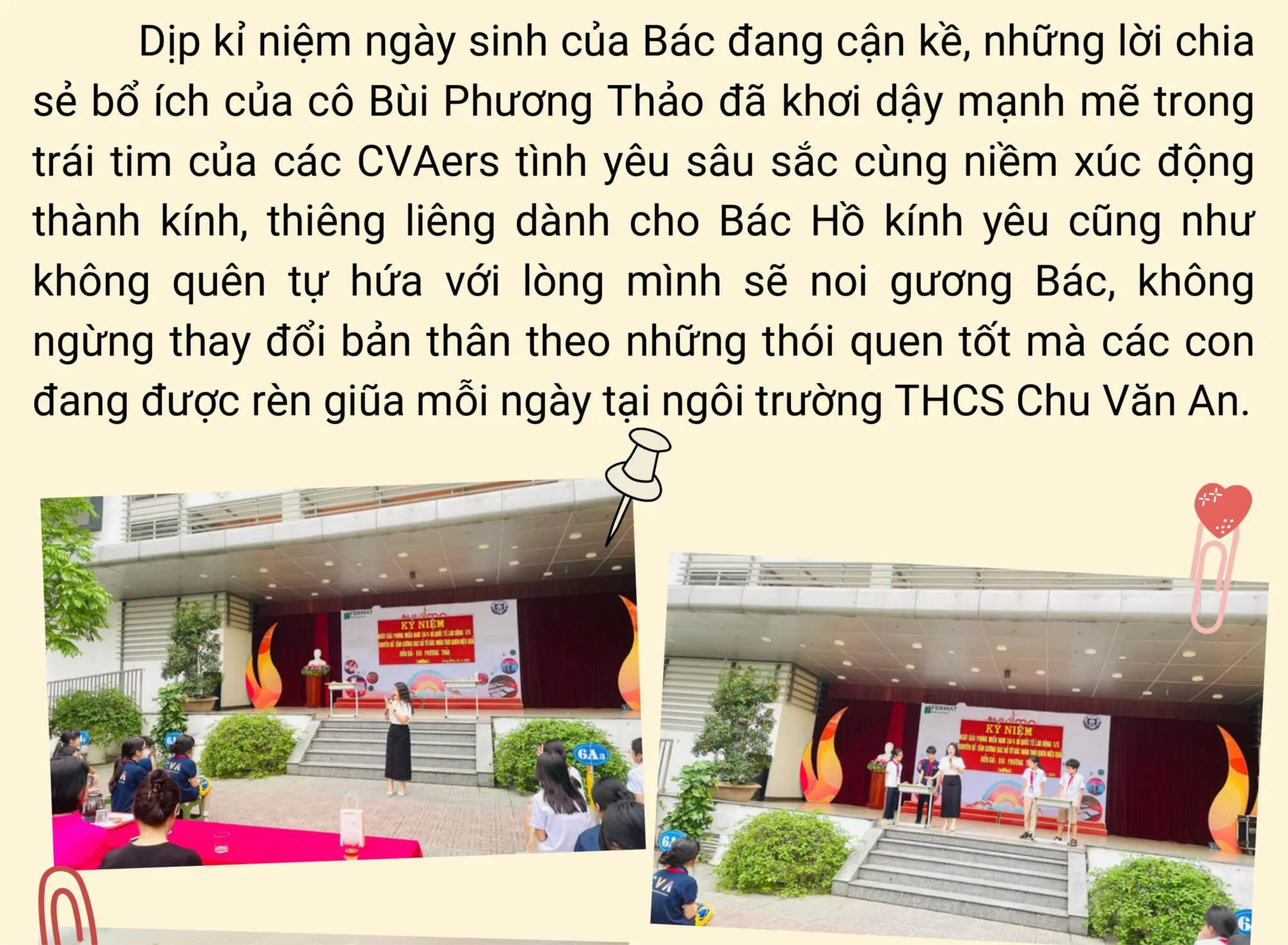 Buổi ngoại khóa chuyên đề tại trường, một hoạt động cần không gian lớp học thoải mái và được trang trí phù hợp