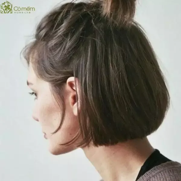 Búi tóc ngắn nửa đầu cho mùa hè
