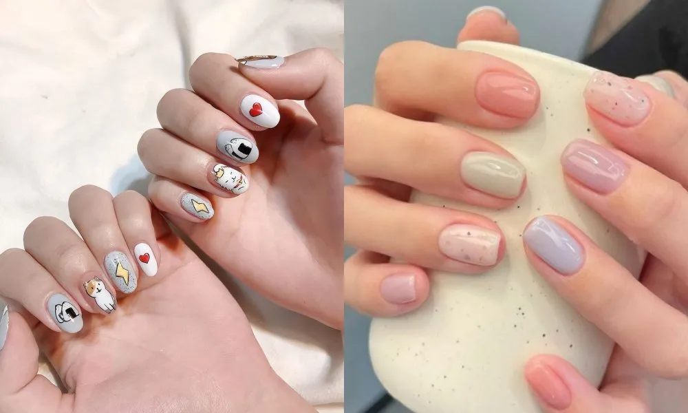 Nail họa tiết 2024 độc đáo với hiệu ứng gradient mượt mà