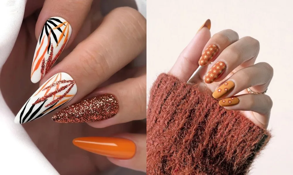 Những mẫu nail đẹp 2024 mùa thu với tông màu ấm áp và lãng mạn