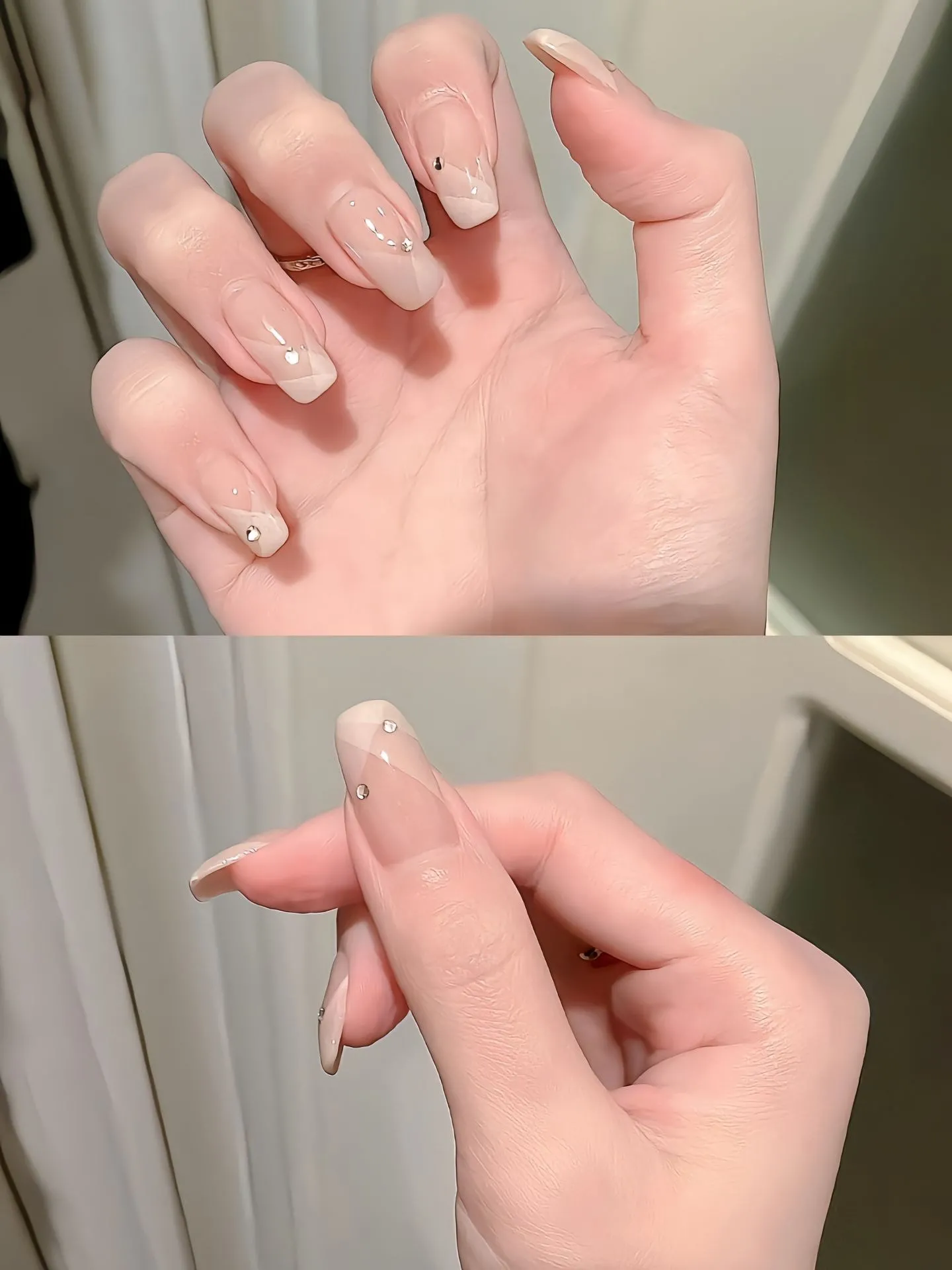 Nail thạch trắng tinh khôi, tối giản