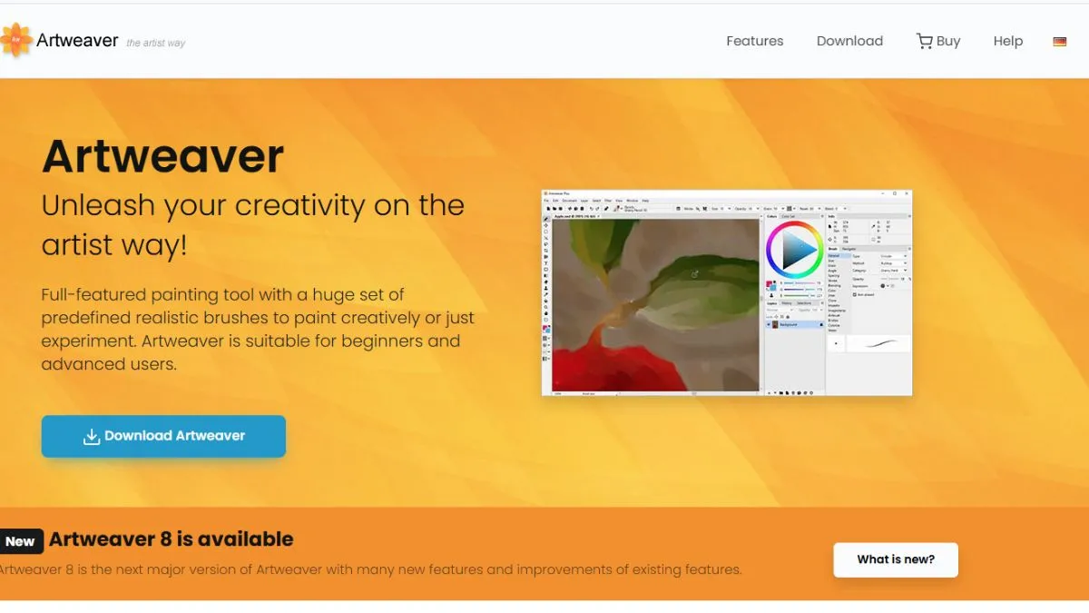 Phần mềm vẽ Artweaver Free