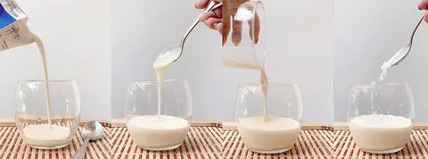 Các nguyên liệu kem muối đang được chuẩn bị để đánh bông