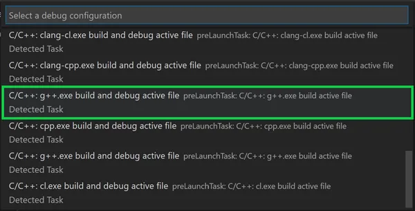 Chọn trình biên dịch trong VS Code