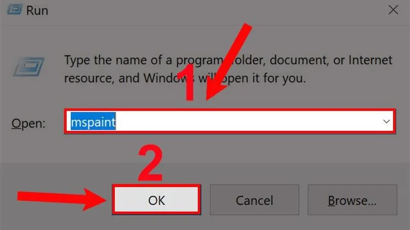 Sử dụng lệnh &quot;mspaint&quot; để mở nhanh phần mềm Paint