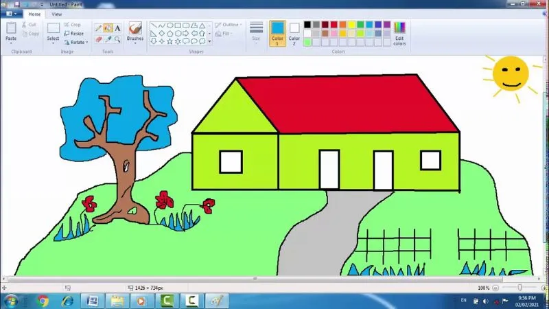 Chèn văn bản dễ dàng vào tranh vẽ trên Paint