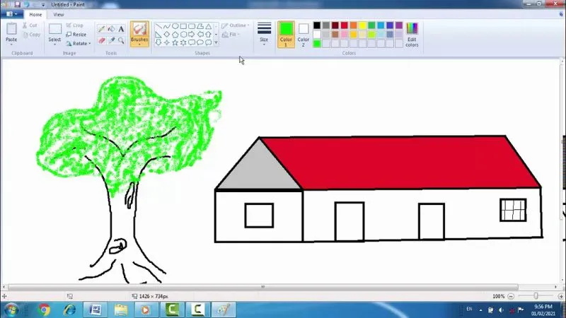 Lưu lại tác phẩm vẽ tranh lớp 3 với Paint