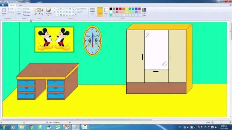 Thay đổi kích thước và xoay hình ảnh trong Paint