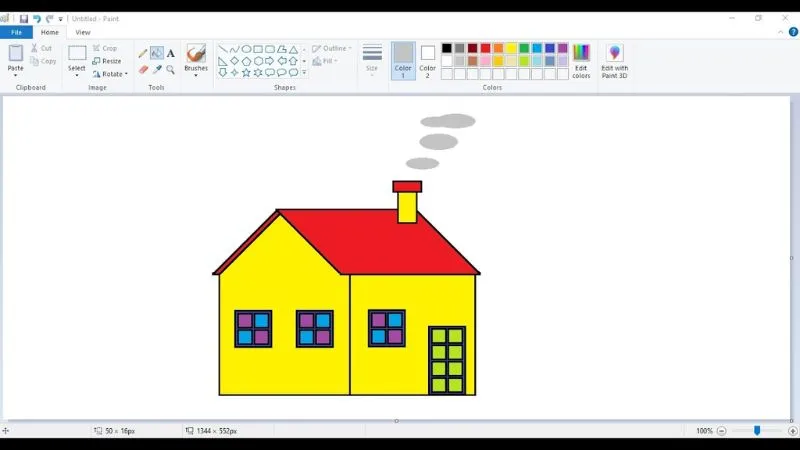 Sử dụng công cụ cắt, sao chép, dán trong Paint