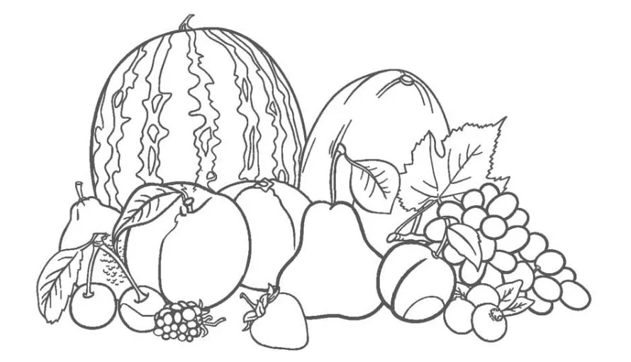 Tranh tô màu quả kiwi
