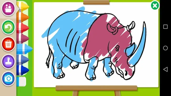 Giao diện đơn giản của ứng dụng Kids Coloring Book