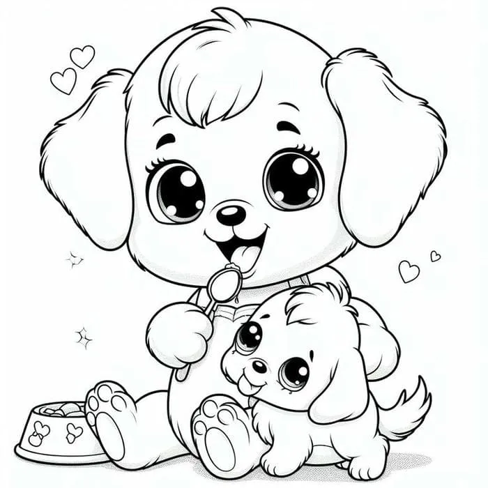 Hình tô màu thỏ đáng yêu