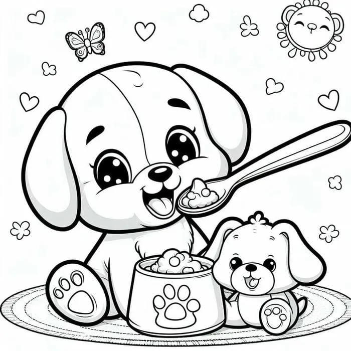 Tranh tô màu thỏ và tuyết