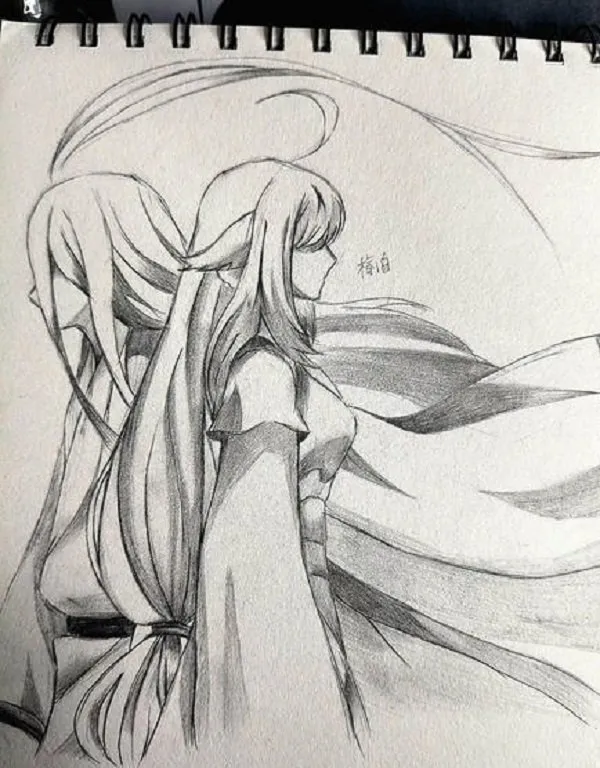 Tranh anime cổ trang phong cách kiếm hiệp mạnh mẽ, đầy khí chất