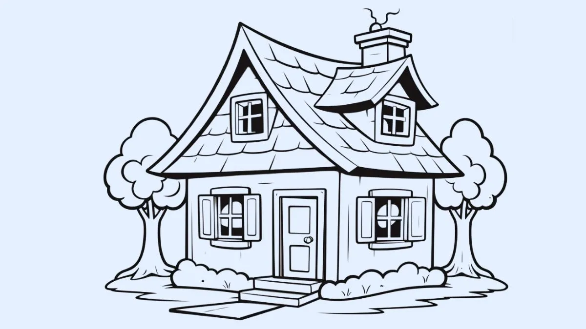 Ngôi nhà được vẽ theo phong cách cổ tích, ấm áp