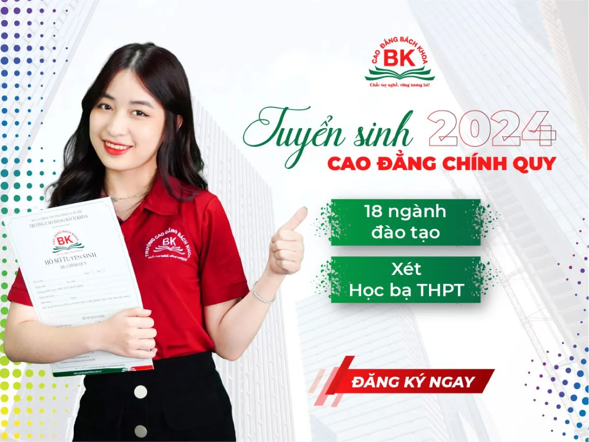 Thông tin tuyển sinh của một trường Cao đẳng, minh họa cho lựa chọn học Công nghệ Thông tin ở bậc cao đẳng