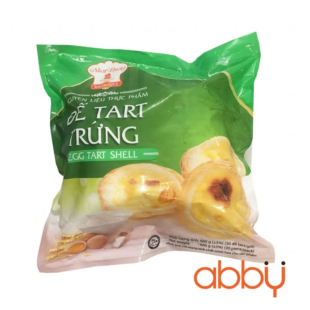 Gói đế bánh tart trứng 650g gồm 30 vỏ bánh đông lạnh