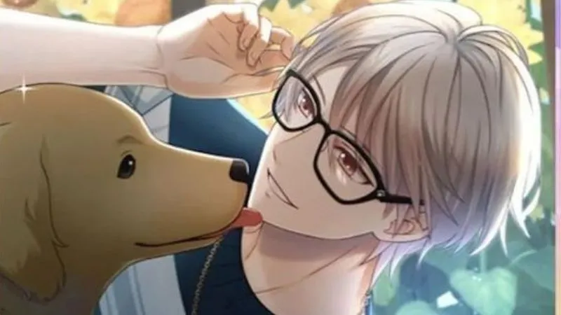 Nhân vật nam anime dễ thương cùng thú cưng