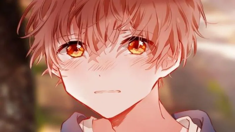 Tranh vẽ anime nam dễ thương thể hiện sự tình cảm