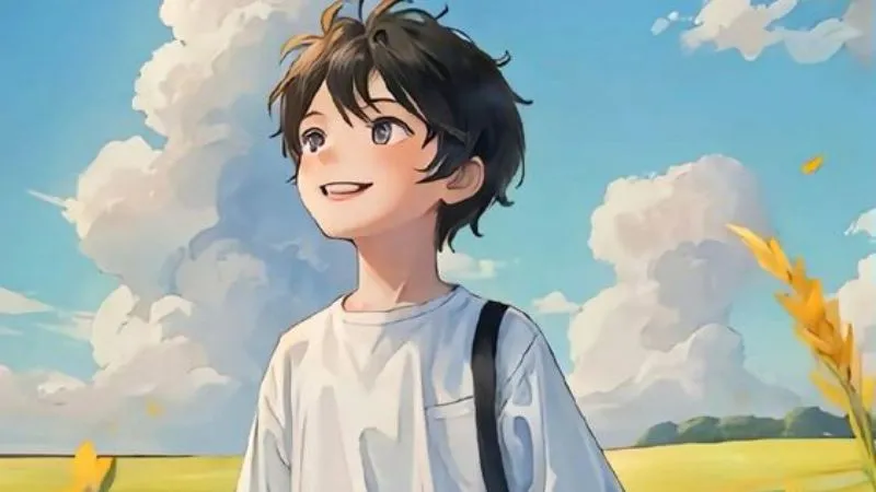 Hình ảnh nhân vật cậu bé anime nam đáng yêu và hồn nhiên