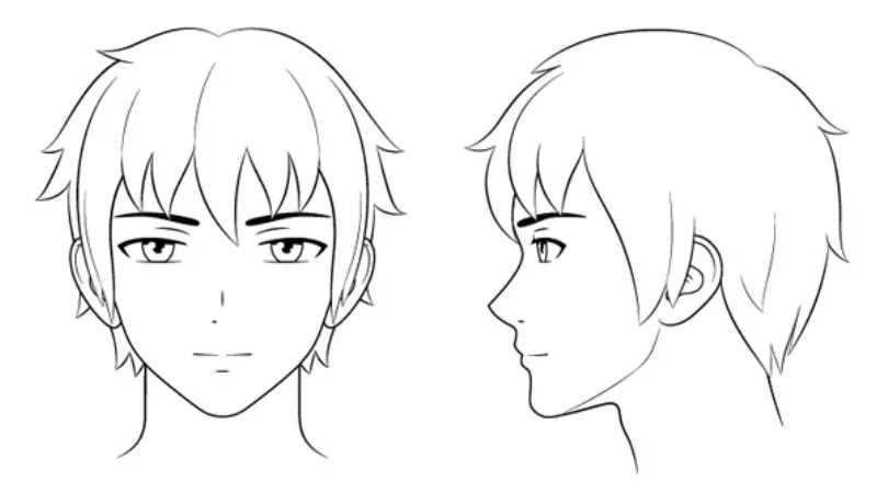 Hoàn thiện các chi tiết nhỏ trên khuôn mặt nhân vật anime nam