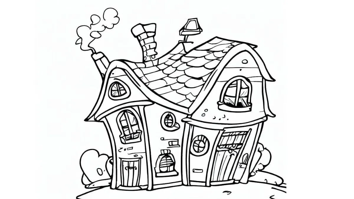 Mẫu vẽ ngôi nhà đơn giản cho người mới bắt đầu