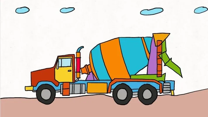 Những bức tranh ô tô đẹp do bé tự vẽ
