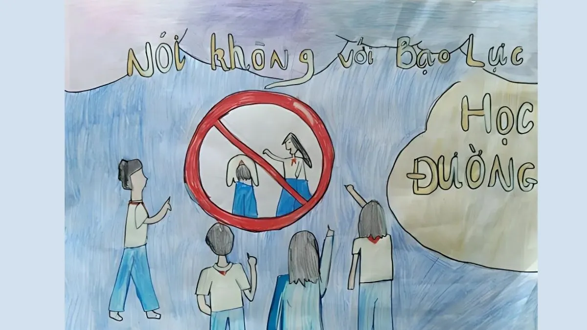 Hướng dẫn vẽ tranh bạo lực học đường: Xây dựng tình bạn